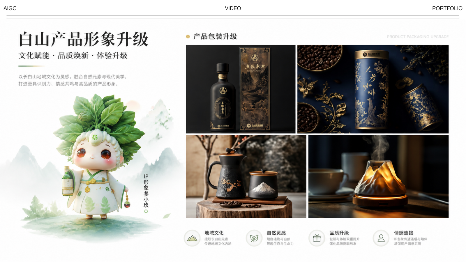白山产品形象升级设计页面