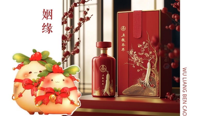 人参娃姻缘主题平面设计